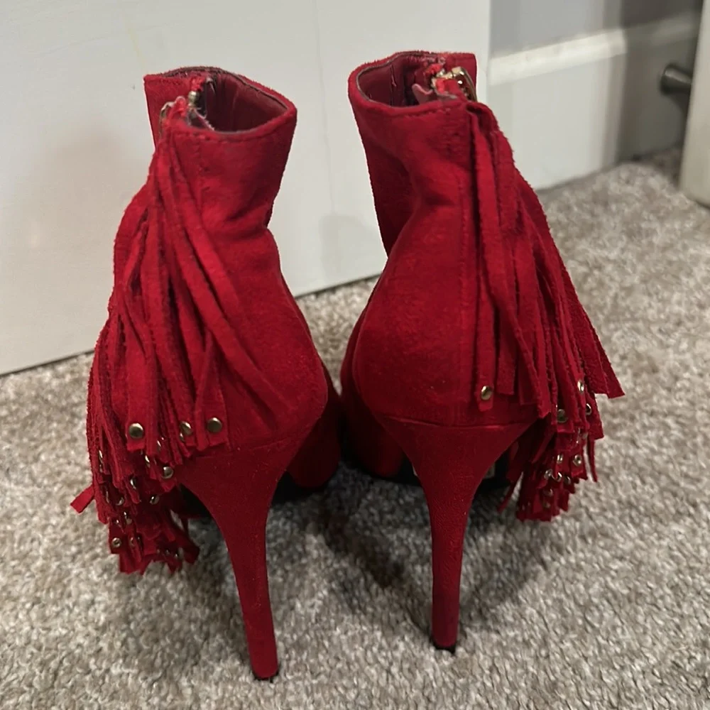 Red Shingle Booties - Picture 3 of 6